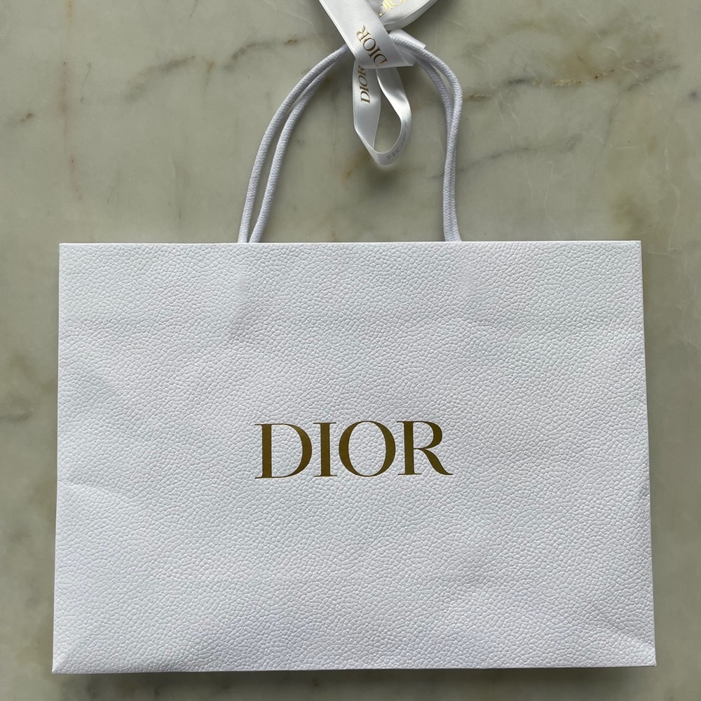 Dior paper bag with ribbon